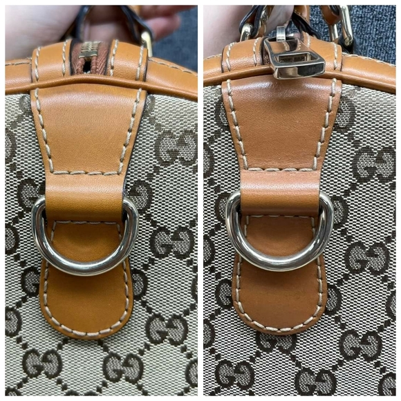 100% Authentic GUCCI Boston GG Cloth Satchel Bag - Picture 10 of 16